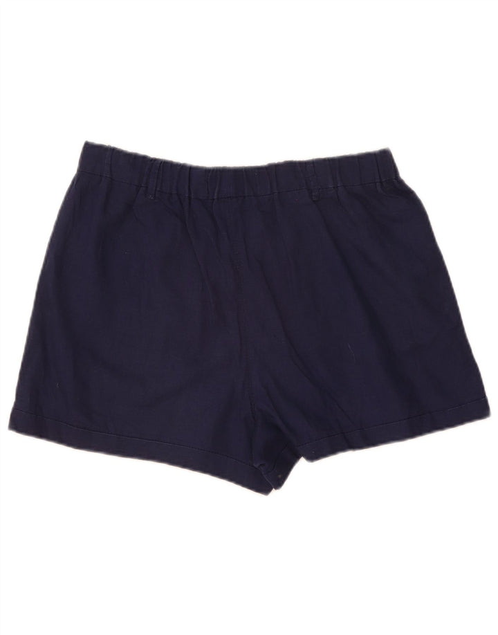 Damskie spodenki codzienne Benetton Medium W30 granatowe lniane