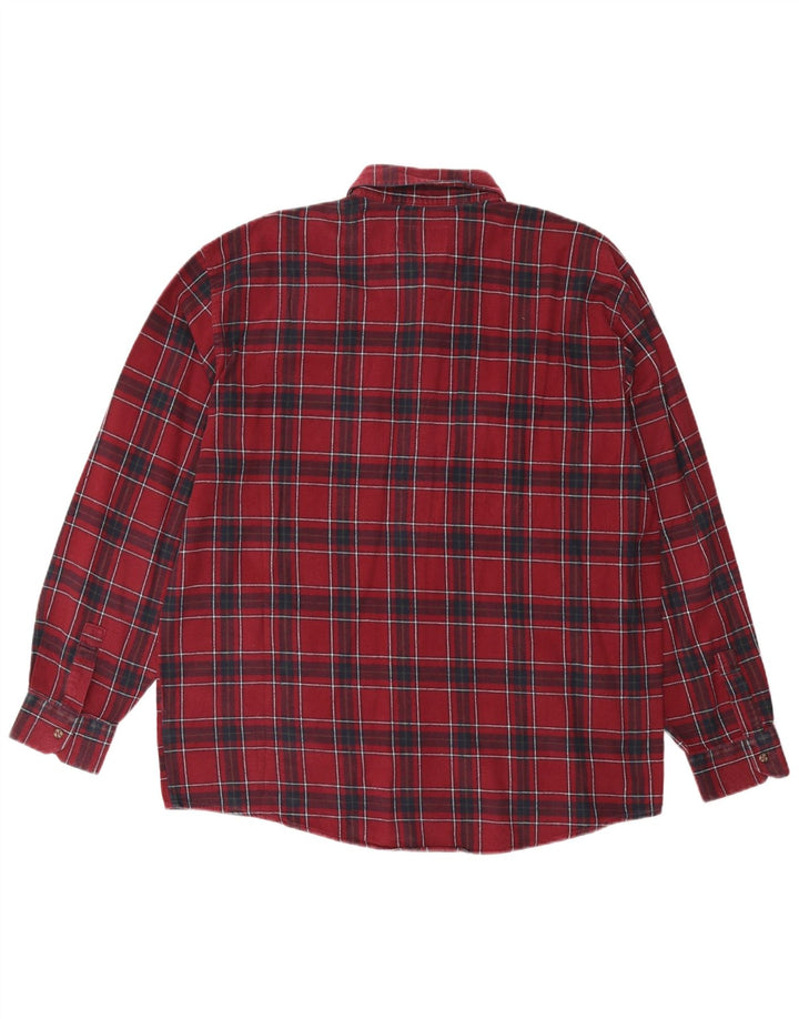 PROJEKT EUROPEJSKI Męska koszula flanelowa XL, bawełniana w bordową kratę