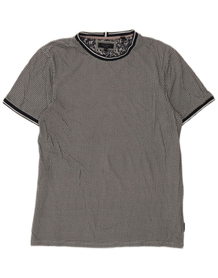 Ted Baker Męski T-shirt, rozmiar 3, średni, granatowy, bawełniany w cętki