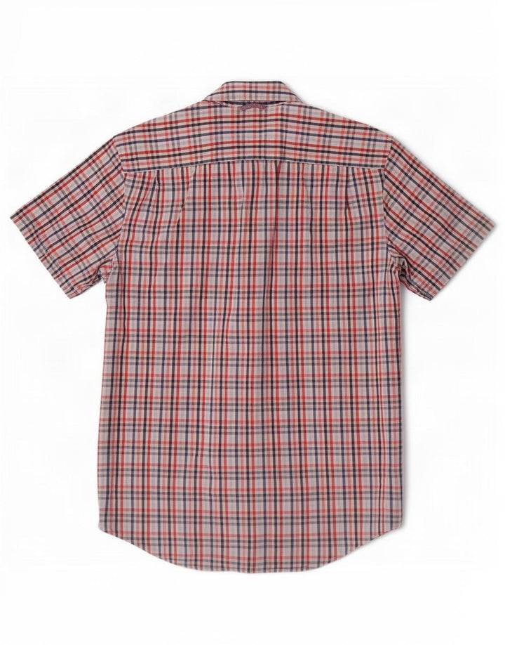 Męska koszula z krótkim rękawem Tommy Hilfiger, średnia, wielokolorowa kratka