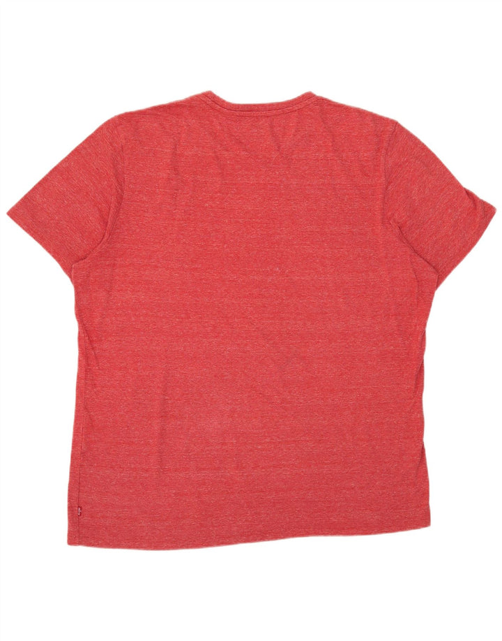 Męski T-shirt z grafiką Levi's Top XL, czerwony, nakrapiany