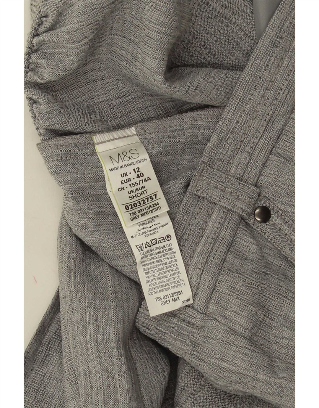 Krótkie spodnie damskie Marks & Spencer UK 12 Medium W30 L27 Szare