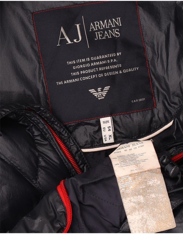 Męska ocieplana kurtka Armani Jeans EU 54 2XL Granatowy poliamid