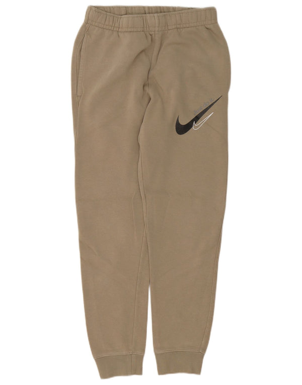 Damskie spodnie dresowe Nike Graphic Joggers UK 4 XS Beżowa bawełna