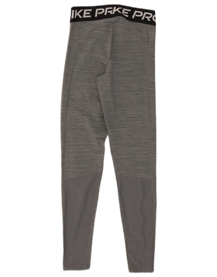 Damskie legginsy Nike Dri Fit Graphic UK 8, małe, szare nakrapiane