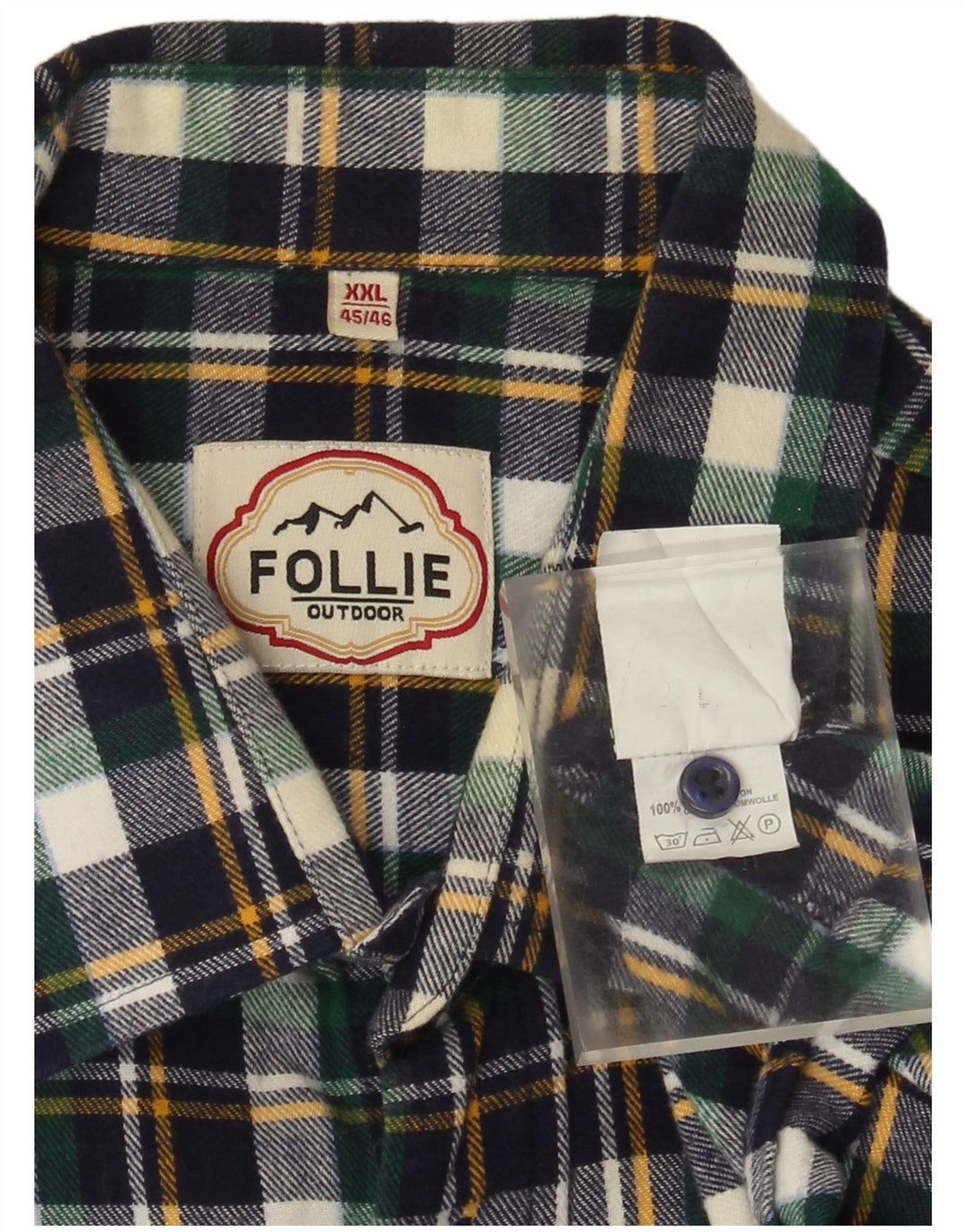 Koszula flanelowa męska Follie Rozmiar 45/46 2XL Wielokolorowa bawełniana krata