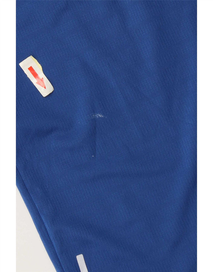 Męski T-shirt Puma Top, duży, niebieski, poliester z blokami kolorów