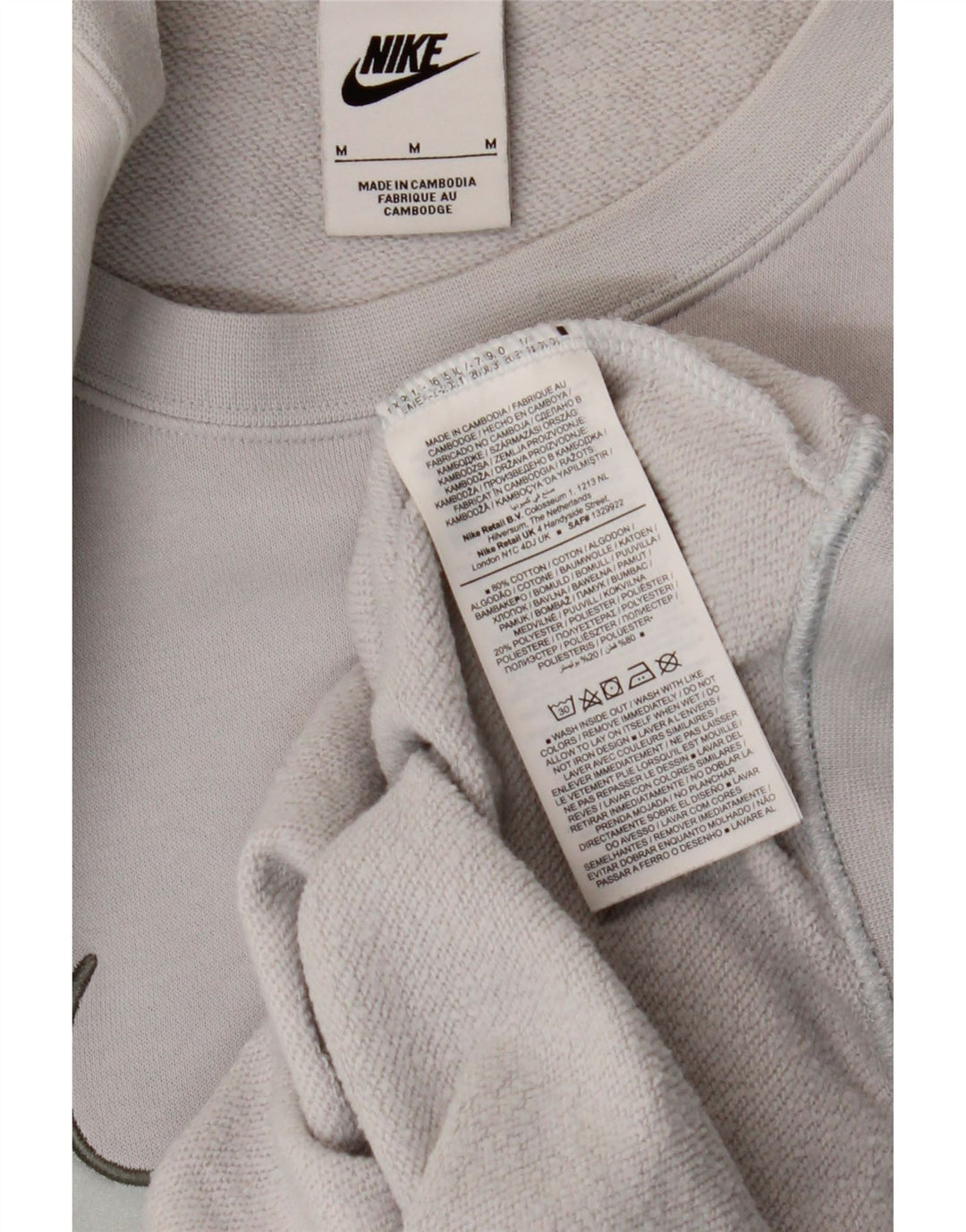 Damska bluza z grafiką Nike, UK 14, średnia szara bawełna