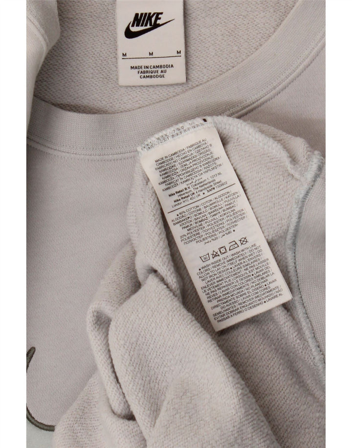 Damska bluza z grafiką Nike, UK 14, średnia szara bawełna