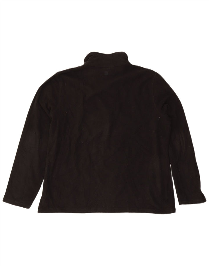 Męski sweter polarowy Mountain Warehouse z zamkiem błyskawicznym XL, czarny, poliestrowy