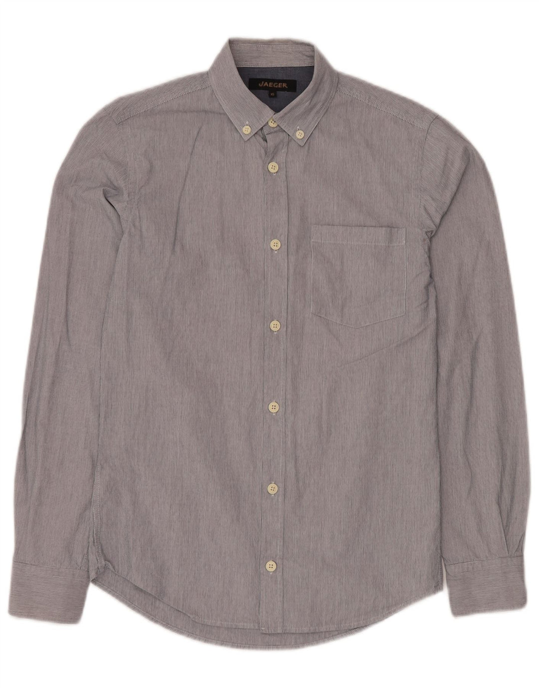 Koszula męska JAEGER XS, bawełniana, granatowa w prążki