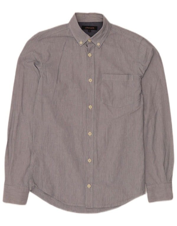 Koszula męska JAEGER XS, bawełniana, granatowa w prążki