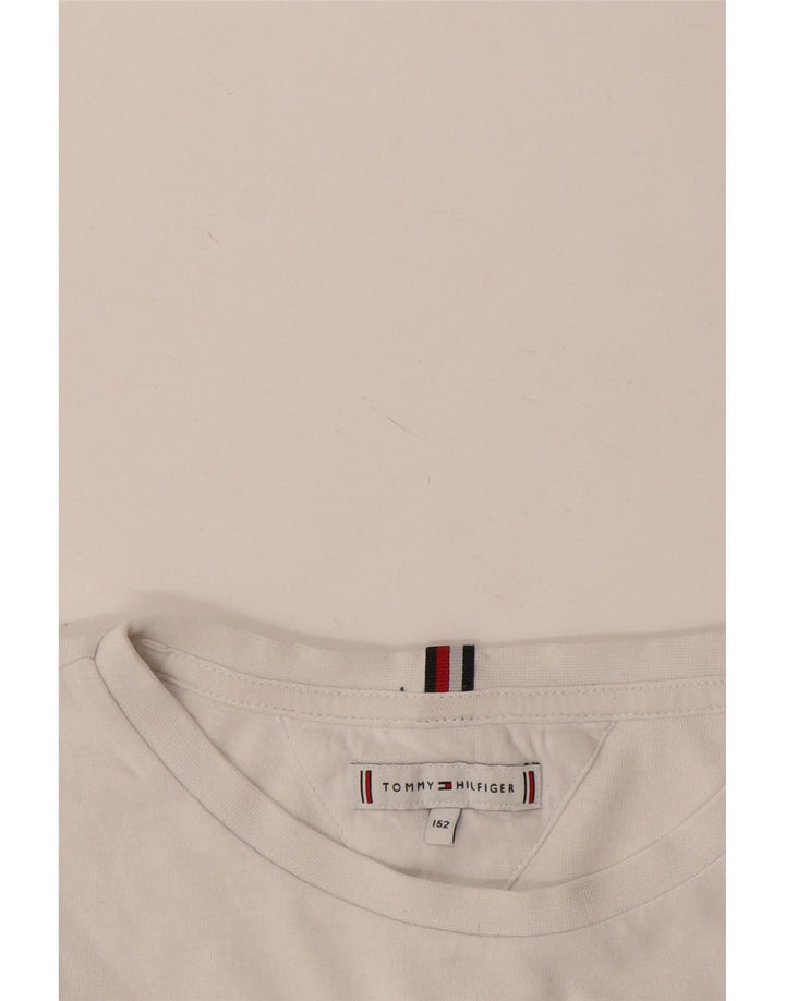 Chłopięcy top z grafiką Tommy Hilfiger z długim rękawem 11-12 lat, biały