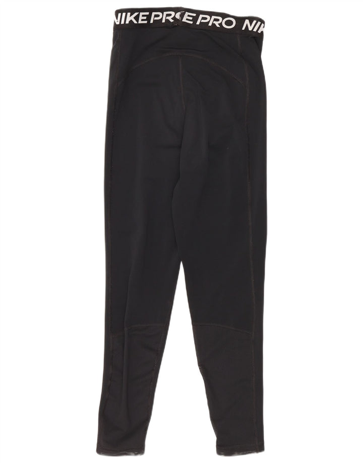 Damskie legginsy Nike Dri Fit Crop Graphic UK 8, małe, czarne, poliestrowe