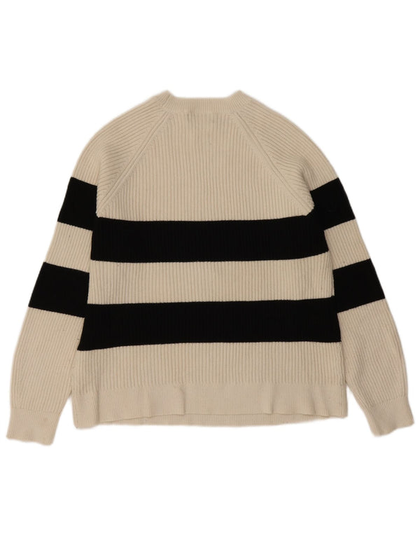 Marks & Spencer Damski sweter z okrągłym dekoltem, UK 18 XL, w białe paski