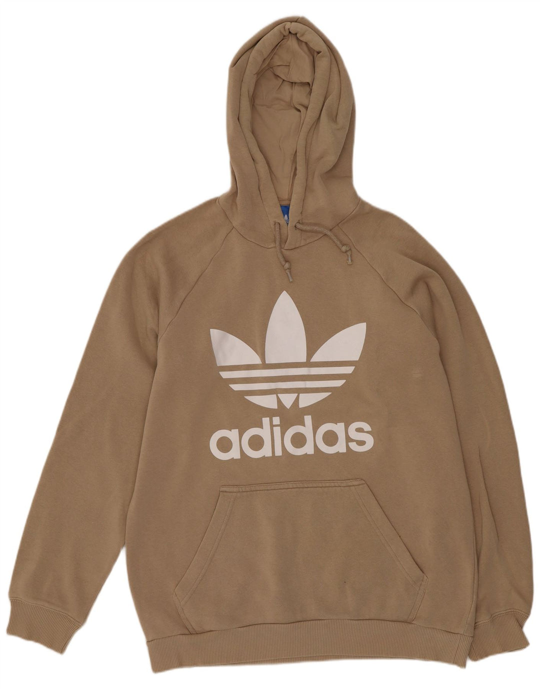 Męska bluza z kapturem Adidas Graphic, średnia beżowa bawełna