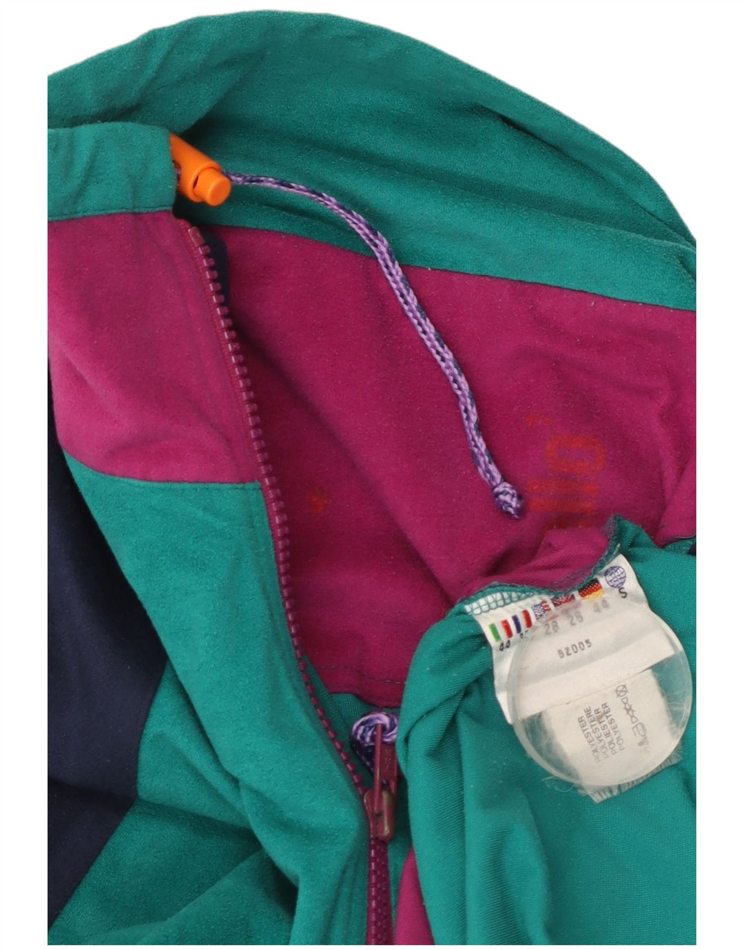 Mello's Mello's Bluza dresowa z weluru, duża, zielona, z blokami kolorów