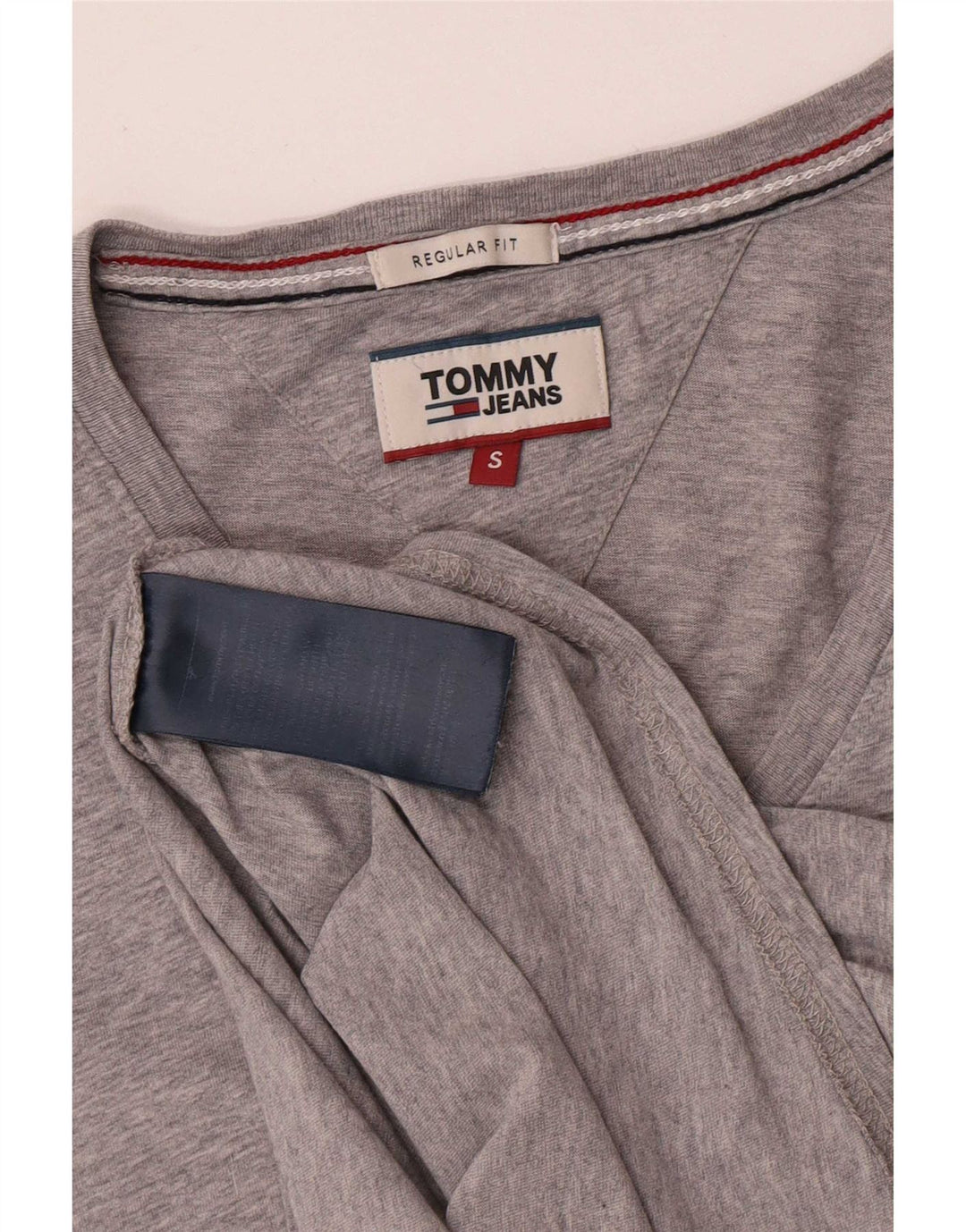 T-shirt męski Tommy Hilfiger, mały, szary, bawełniany