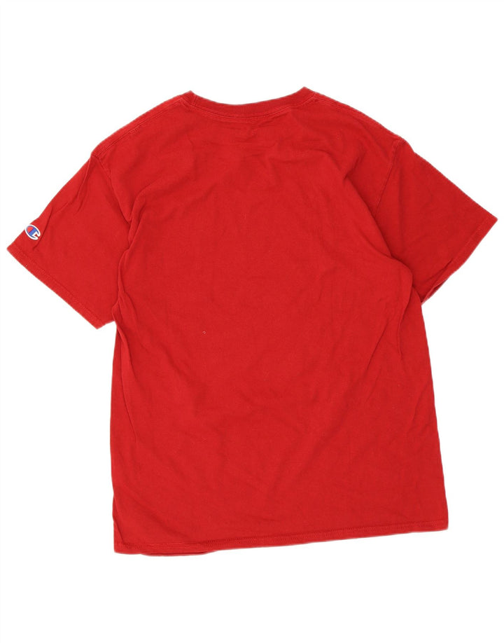 Męski T-shirt Champion z grafiką, średni czerwony