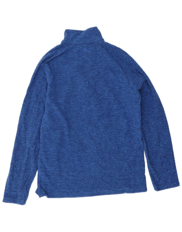 Męski sweter polarowy Mountain Warehouse z zamkiem błyskawicznym, mały, niebieski, nakrapiany poliester