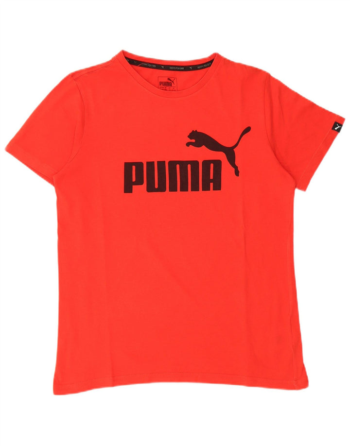 Chłopięcy T-shirt z grafiką PUMA, 13-14 lat, czerwona bawełna