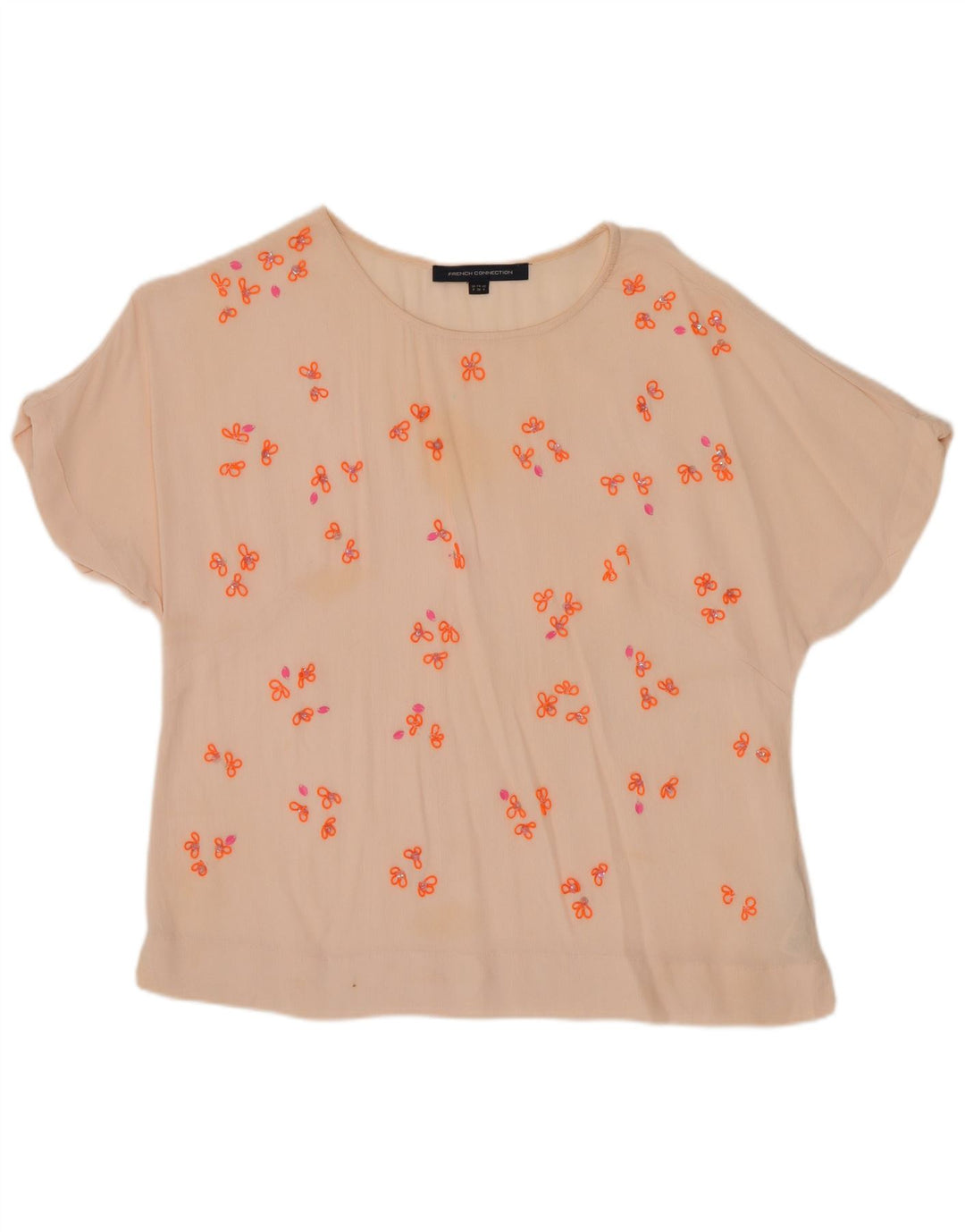 Bluzka damska French Connection Top UK 8 Small Pink Floral Wiskoza