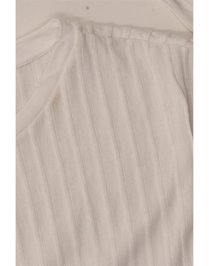 Marks & Spencer Damski top oversize z długim rękawem, UK 10, mały, biały