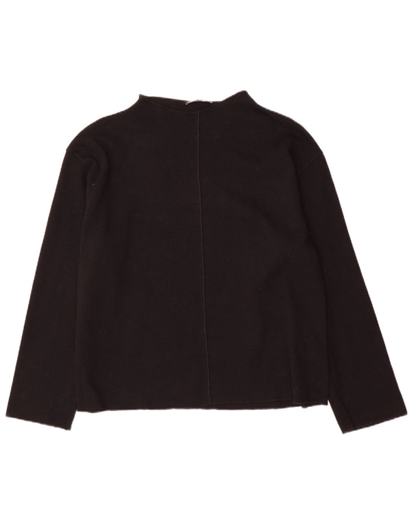 Sweter damski Zara z golfem UK 16, duży, czarny, bawełniany
