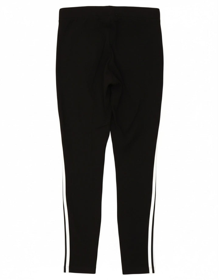 ADIDAS Womens Leggings UK 14 Large  Black Cotton