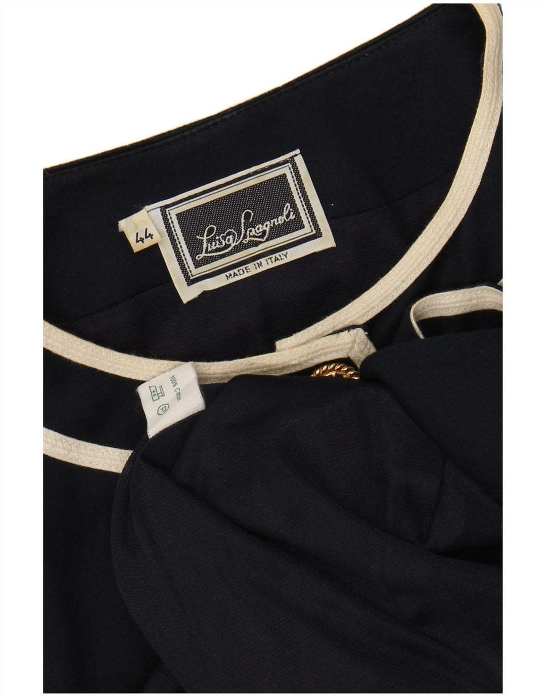 LUISA SPAGNOLI Damska marynarka z krótkim rękawem IT 44 Średni granat