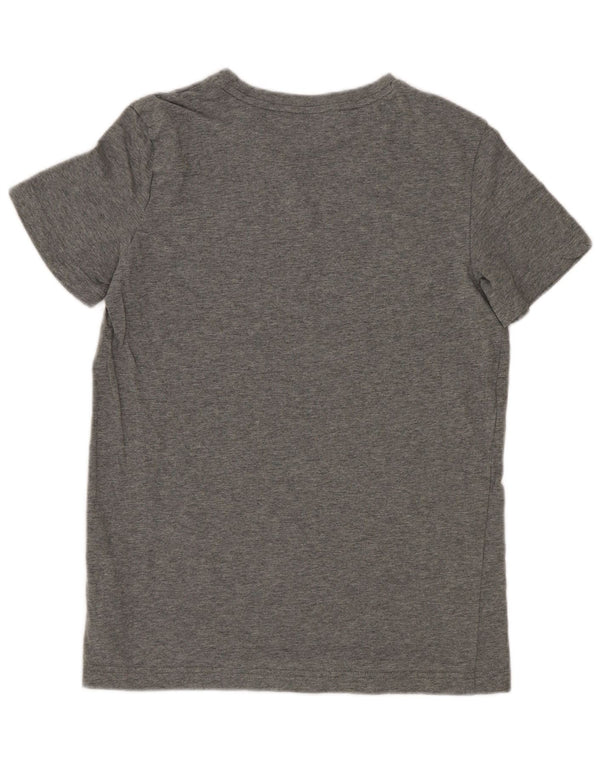 Chłopięcy T-shirt z grafiką Puma 13-14 lat, szara bawełna w plamki