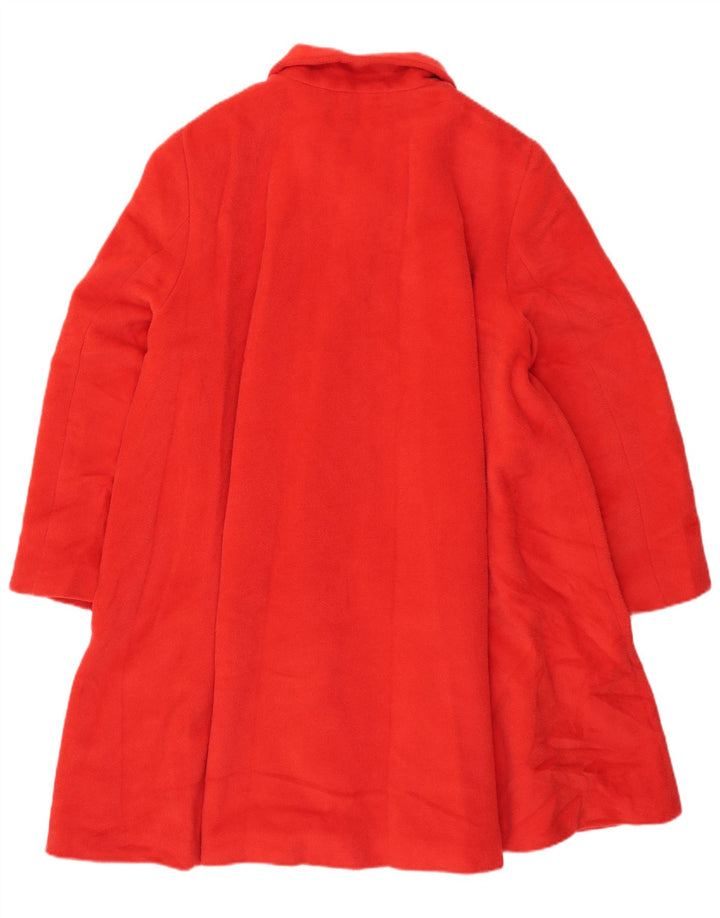Vintage damski płaszcz oversize IT 44 średniej czerwonej wełny