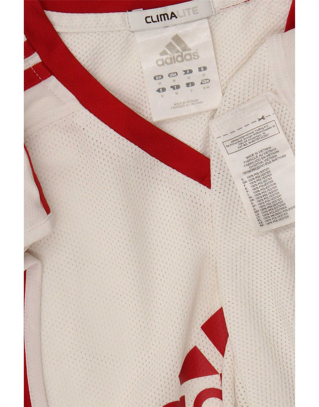 Adidas Męska kamizelka Climalite Graphic Top Średni biały poliester z blokami kolorów