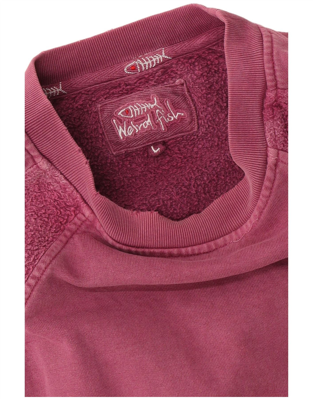 Weird Fish Mens Sweatshirt Jumper Large Pink