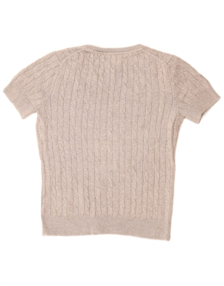 Damski sweter Tommy Hilfiger z dekoltem w łódkę, UK 12, średni szary