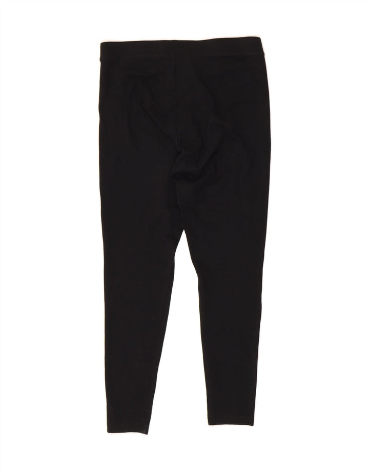 MARKS & SPENCER Womens Leggings UK 10 Small  Black Cotton Vintage Marks & Spencer and Second-Hand Marks & Spencer from Messina Hembry 