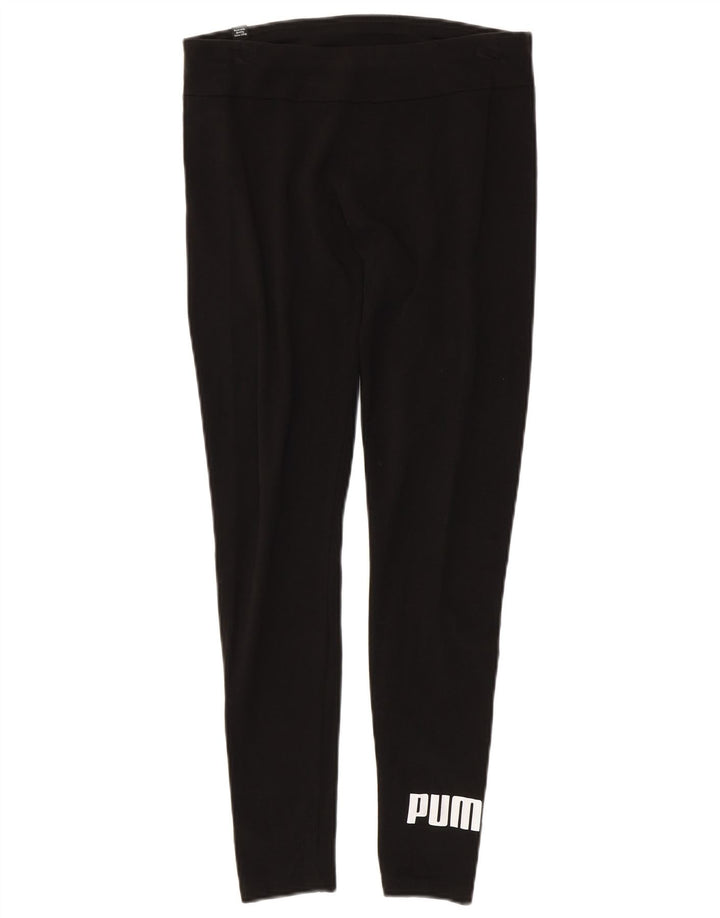 Damskie legginsy Puma Graphic UK 14, średnie czarne, bawełniane