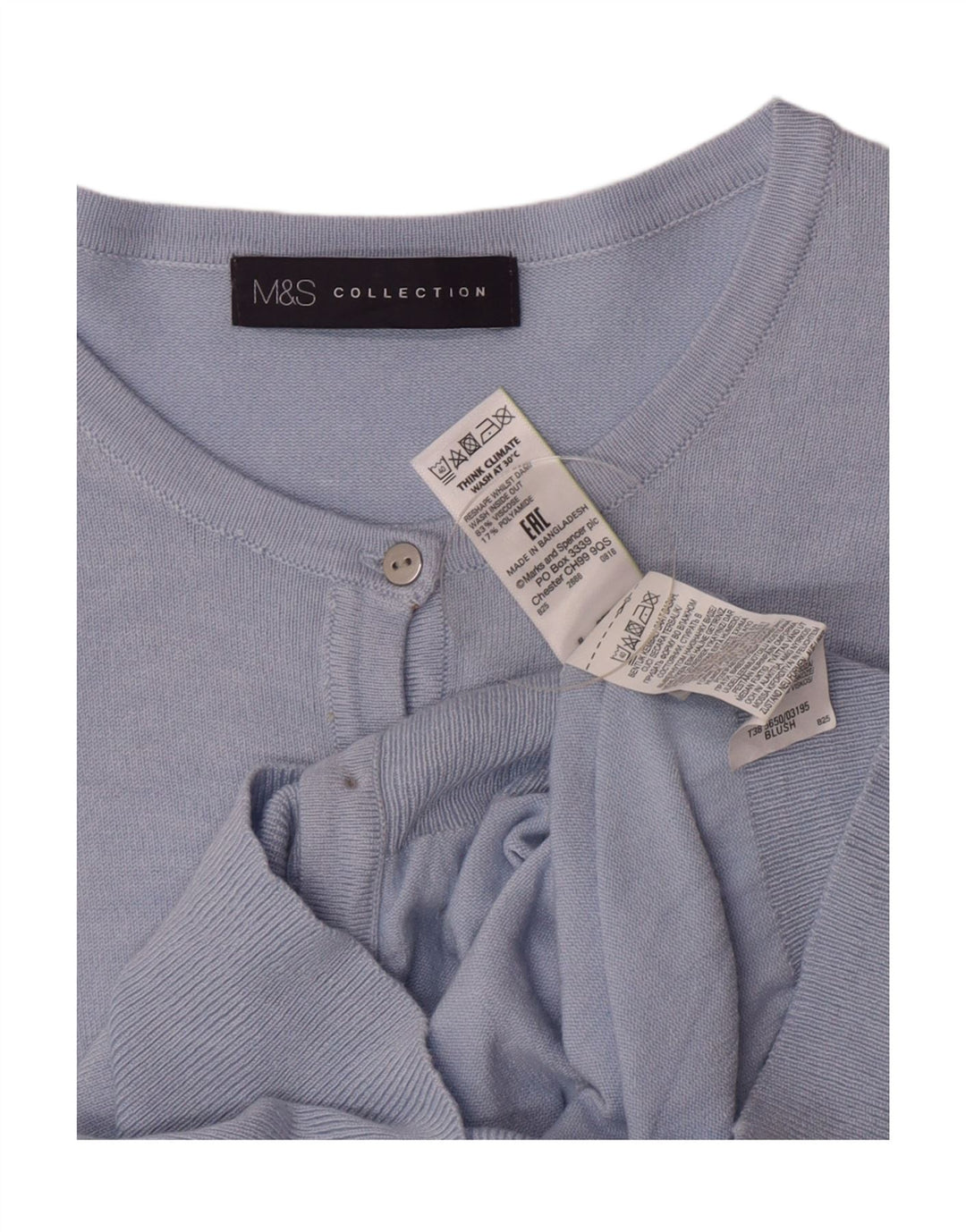 Sweter damski Marks & Spencer UK 14, średni niebieski, wiskoza