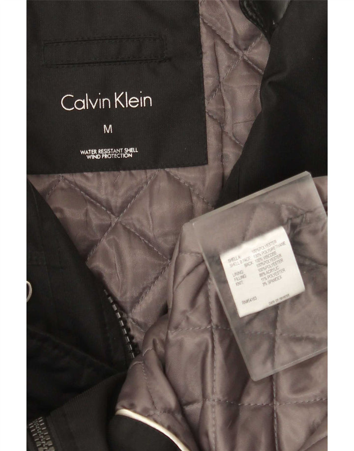 Męska kurtka wiatrówka Bomber Calvin Klein UK 38, średnia czarna, nowoczesna