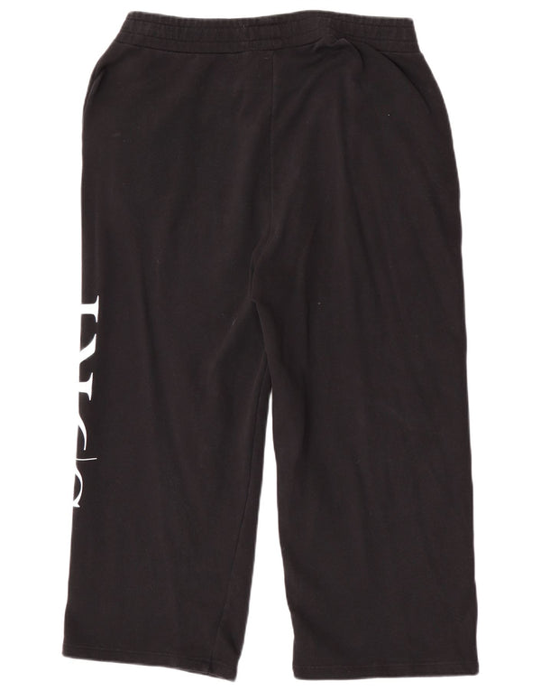 Damskie spodnie dresowe Superdry Graphic Capri UK 12, średnia czarna bawełna