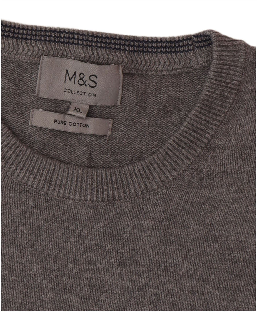 Marks & Spencer Męski sweter z okrągłym dekoltem XL, szary