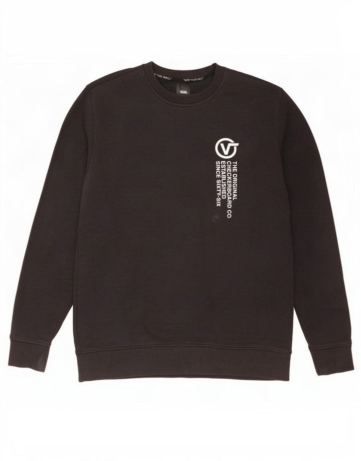 Męska bluza z grafiką Vans, średnia czarna, bawełniana