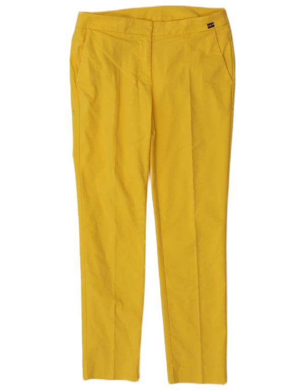 Spodnie damskie Blumarine Slim Chino UK 8 Small W30 L28 Żółta bawełna