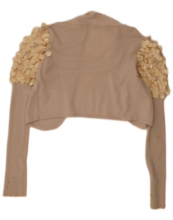 Sweter damski Reiss Bolero UK 14, średni beż, wiskoza