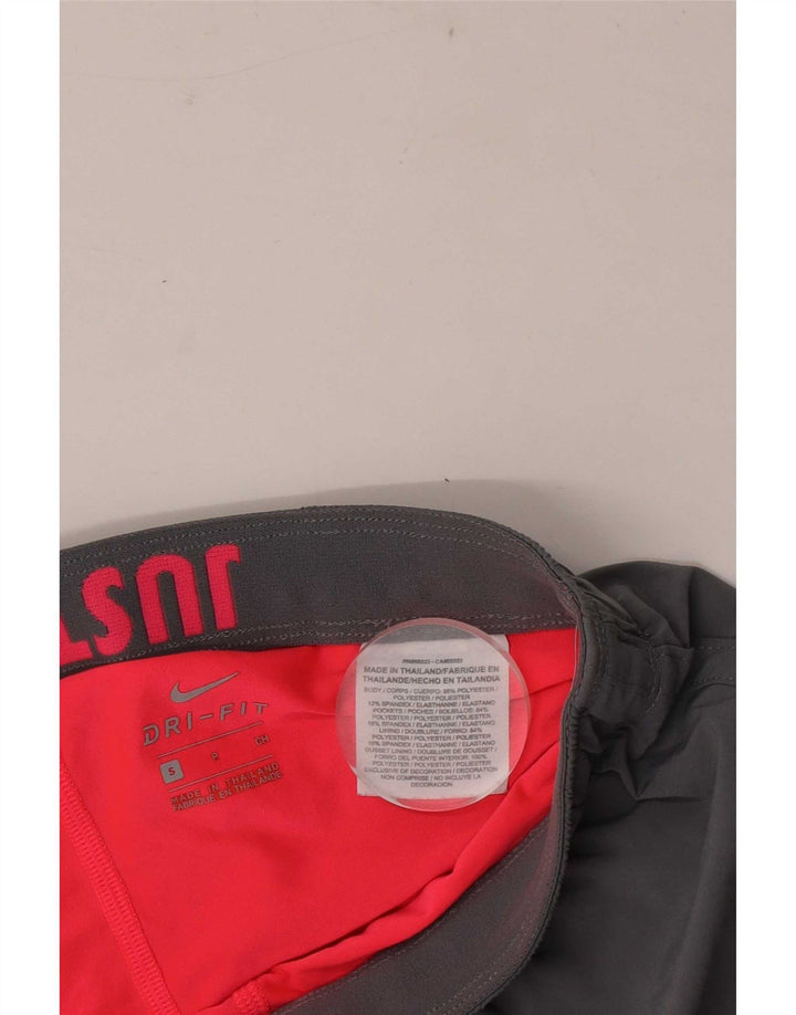 Damskie spodenki sportowe Nike Dri Fit UK 8, małe, szare, poliestrowe