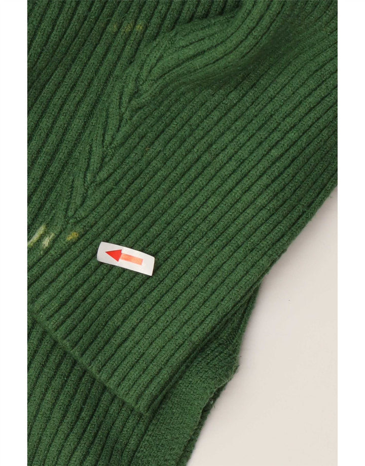 Marks & Spencer Damski sweter z golfem UK 16, duży, zielony, wiskoza
