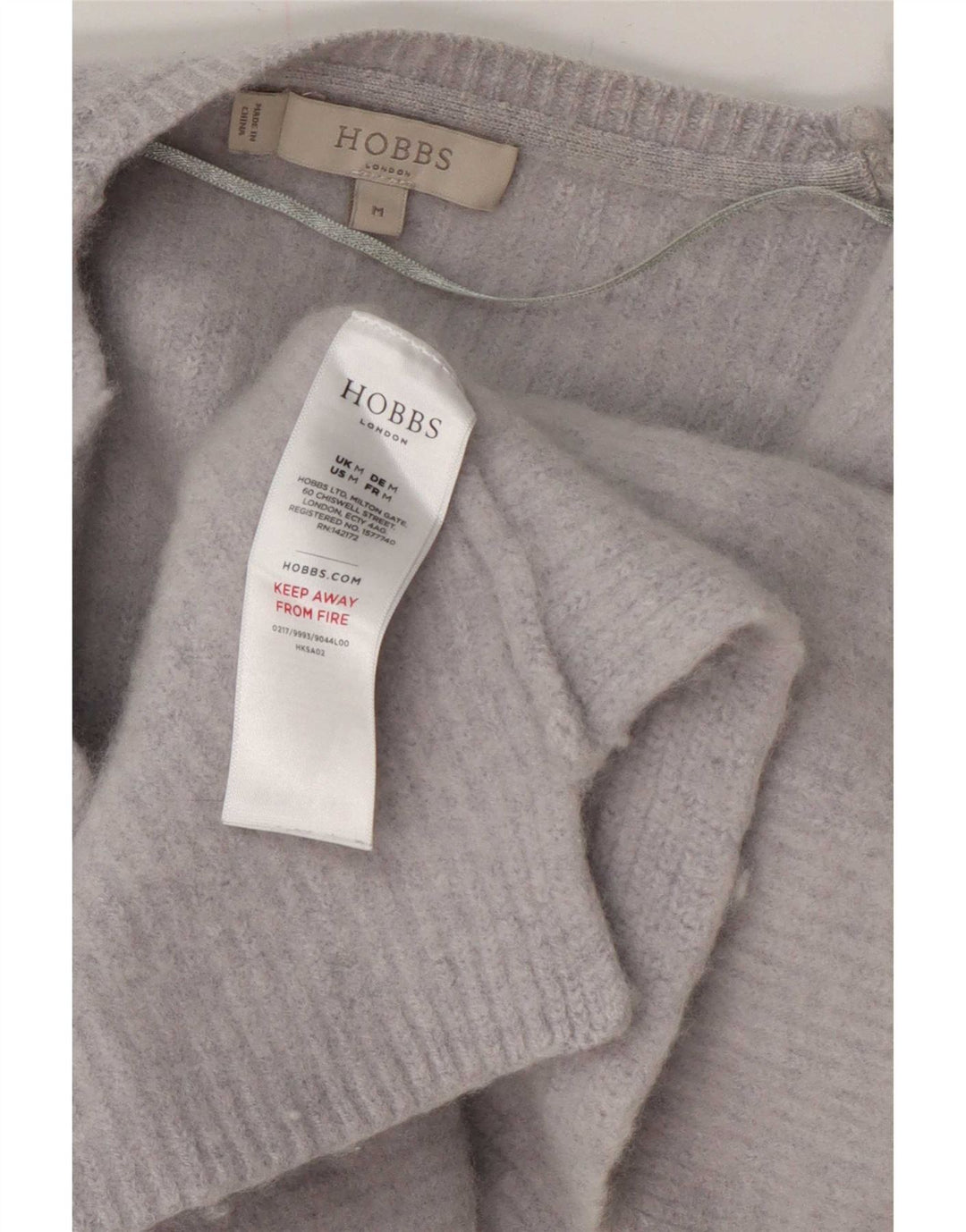 Sweter damski Hobbs Crop Open Cardigan UK 12 Średni niebieski wełniany