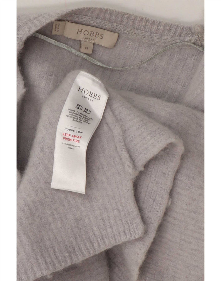 Sweter damski Hobbs Crop Open Cardigan UK 12 Średni niebieski wełniany