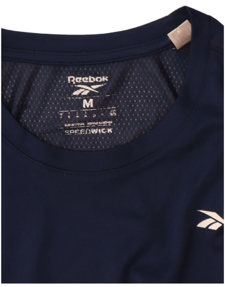 Męska koszulka Reebok Speedwick Top, średni granatowy poliester