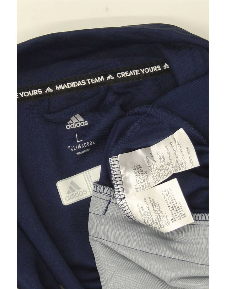 Adidas Męska kurtka dresowa Climacool, duża, granatowa, z blokami kolorów